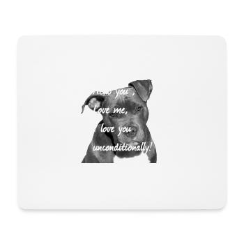 American Staffordshire, Hundegesicht ,Hundekopf, - Mousepad (Querformat) - Weiß - Vorne