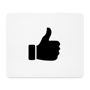 Daumen hoch - Mousepad (Querformat) - Weiß - Vorne