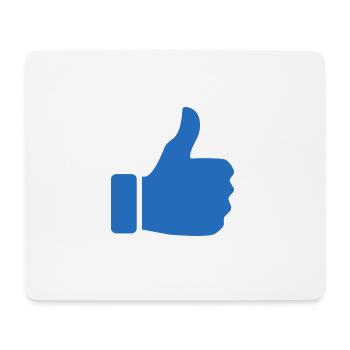 Daumen hoch - Mousepad (Querformat) - Weiß - Vorne