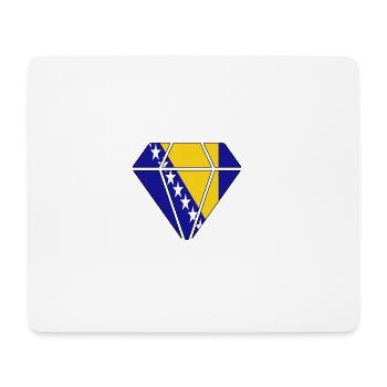 Geschenk Diamant Heimat Wurzeln Bosnien Herzegowi - Mousepad (Querformat) - Weiß - Vorne