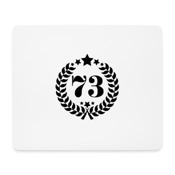 73. Geburtstags Kranz - Anniversary Wreath - Mousepad (Querformat) - Weiß - Vorne