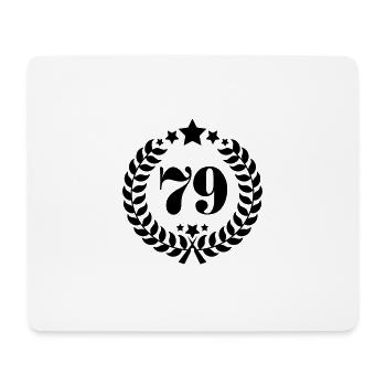 79. Geburtstags Kranz - Anniversary Wreath - Mousepad (Querformat) - Weiß - Vorne