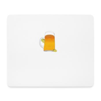 bier - Mousepad (Querformat) - Weiß - Vorne