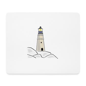 leuchtturm lighthouse coast kueste ocean sea meer2 - Mousepad (Querformat) - Weiß - Vorne