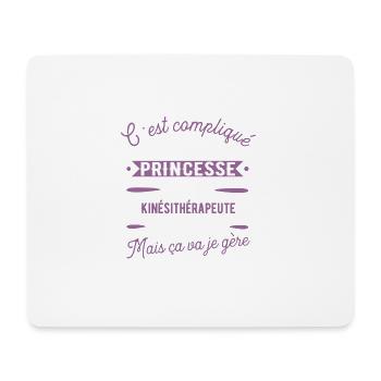 Princesse Kinésithérapeute cadeau métier - Tapis de souris (format paysage) - blanc - Devant