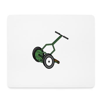 rasenmaeher lawn mower mowing machine4 - Mousepad (Querformat) - Weiß - Vorne