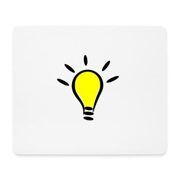 Glühbirne Licht an Idee Geschenk Idee - Mousepad (Querformat) - Weiß - Vorne