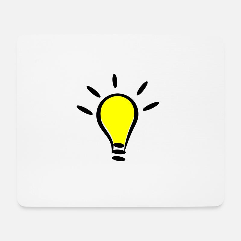 Glühbirne Licht an Idee Geschenk Idee - Mousepad (Querformat) - Weiß