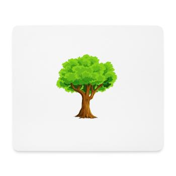 baum tree baumstamm wald forest woods33 - Mousepad (Querformat) - Weiß - Vorne