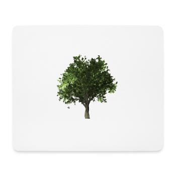 forest woods woodland wald tree baumstamm175 - Mousepad (Querformat) - Weiß - Vorne