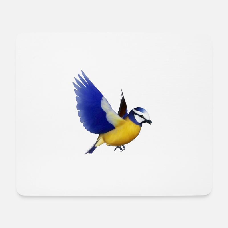 blaumeise,meise,vogel,tier - Mousepad (Querformat) - Weiß