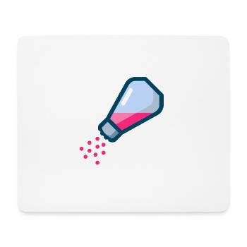 pepper salt pfeffer salz shaker streuer2 - Mousepad (Querformat) - Weiß - Vorne