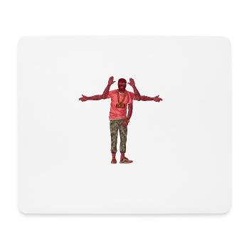Swagboy mit tattoos und maske - Mousepad (Querformat) - Weiß - Vorne