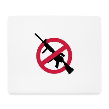Anti Weapons Against Weapons Rifle Ban Demo Guns - Mouse Pad (horizontal) - white - Front