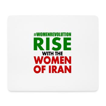 Rise with the women of iran - Mousepad (Querformat) - Weiß - Vorne