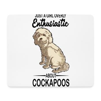 Cockapoo amoureux des chiens | Idée cadeau de race de chien - Tapis de souris (format paysage) - blanc - Devant