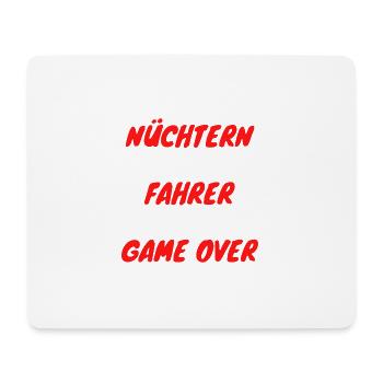 Nüchtern und Fahrer - Mousepad (Querformat) - Weiß - Vorne