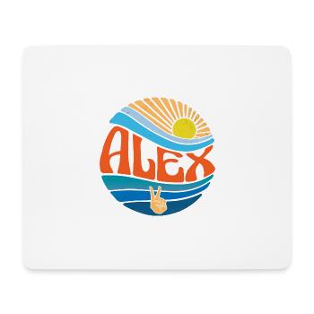 Alex Shirt Vintage Sunset Alex Groovy Tie Dye - Mousepad (Querformat) - Weiß - Vorne
