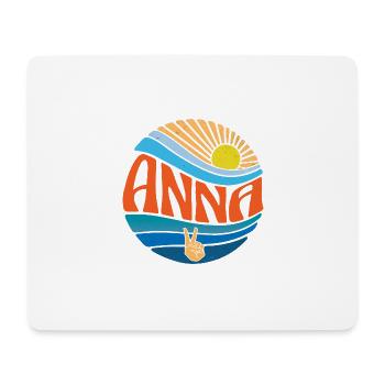 Anna Hemd Vintage Sunset Anna Groovy Tie Dye - Mousepad (Querformat) - Weiß - Vorne