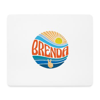Brenda Shirt Vintage Sunset Brenda Groovy Tie Dye - Mousepad (Querformat) - Weiß - Vorne