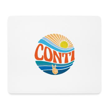 Chemise Conti Vintage Coucher de soleil Conti Groovy Tie Dye - Tapis de souris (format paysage) - blanc - Devant