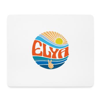 Elya Shirt Vintage Sunset Elya Groovy Tie Dye - Tapis de souris (format paysage) - blanc - Devant