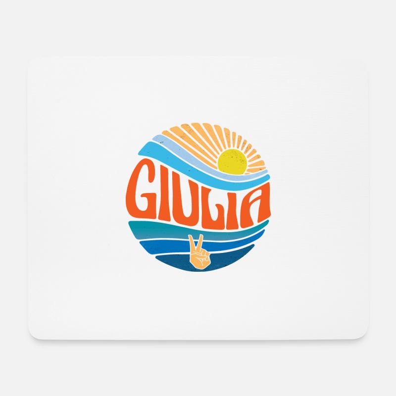 Giulia Shirt Vintage Sunset Giulia Groovy Tie Dye - Mouse Pad (horizontal) - white