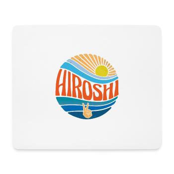 Hiroshi Hemd Vintage Sonnenuntergang Hiroshi Groovy Krawatte - Mousepad (Querformat) - Weiß - Vorne