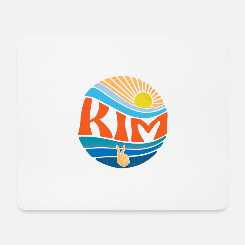 Kim Shirt Vintage Sunset Kim Groovy Tie Dye - Mousepad (Querformat) - Weiß