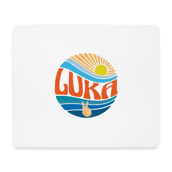 Luka Shirt Vintage Sunset Luka Groovy Tie Dye - Mouse Pad (horizontal) - white - Front