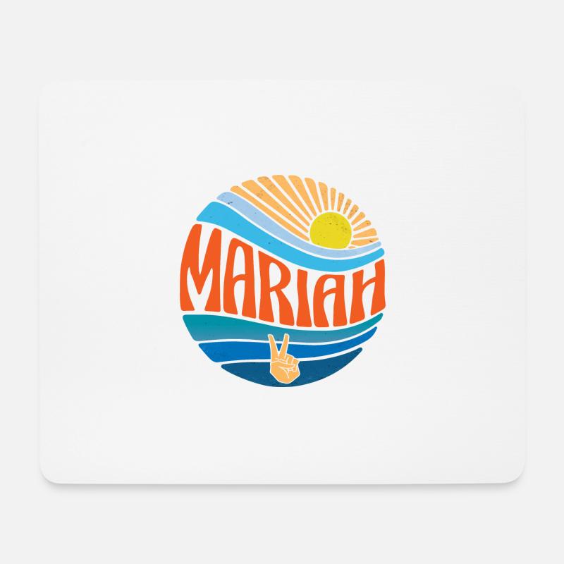 Mariah Hemd Vintage Sunset Mariah Groovy Tie Dye - Mousepad (Querformat) - Weiß