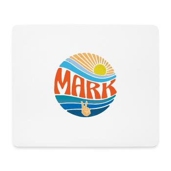 Mark Shirt Vintage Sunset Mark Groovy Tie Dye - Mousepad (Querformat) - Weiß - Vorne