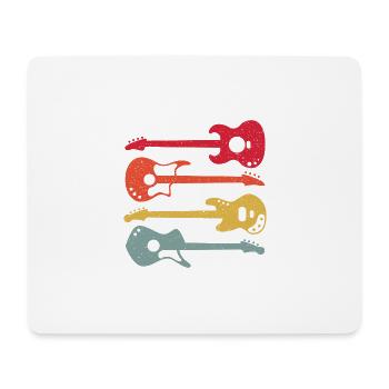 Vintage Guitar Pick Guitarist Gift - Mouse Pad (horizontal) - white - Front
