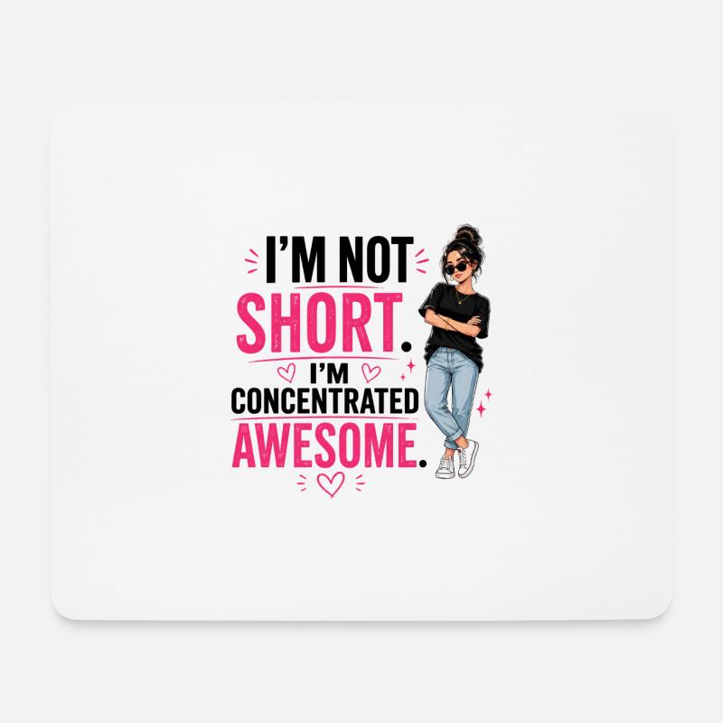 I'm Not Short I'm Concentrated Awesome - Mousepad (Querformat) - Weiß