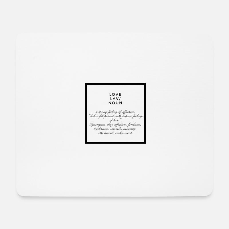 Love , Liebe, Noun - Mousepad (Querformat) - Weiß