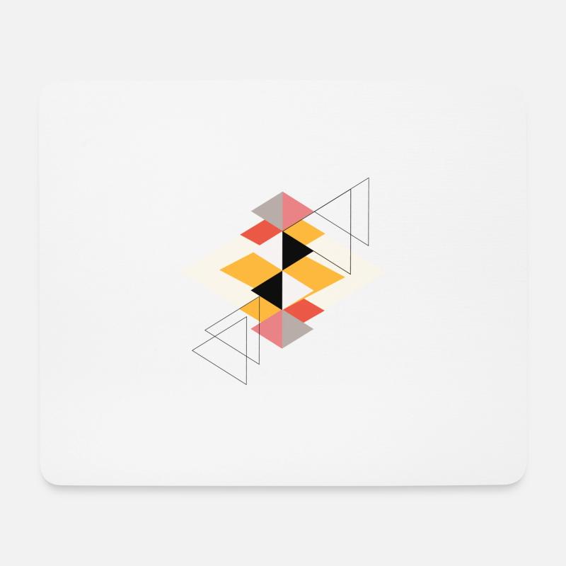 Geometric shapes nerd - Mouse Pad (horizontal) - white