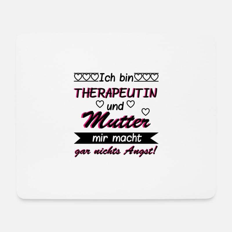 Therapeutin und Mutter - Mousepad (Querformat) - Weiß