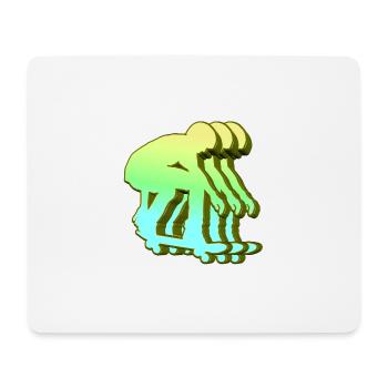 Skateboarder 3D - Tapis de souris (format paysage) - blanc - Devant