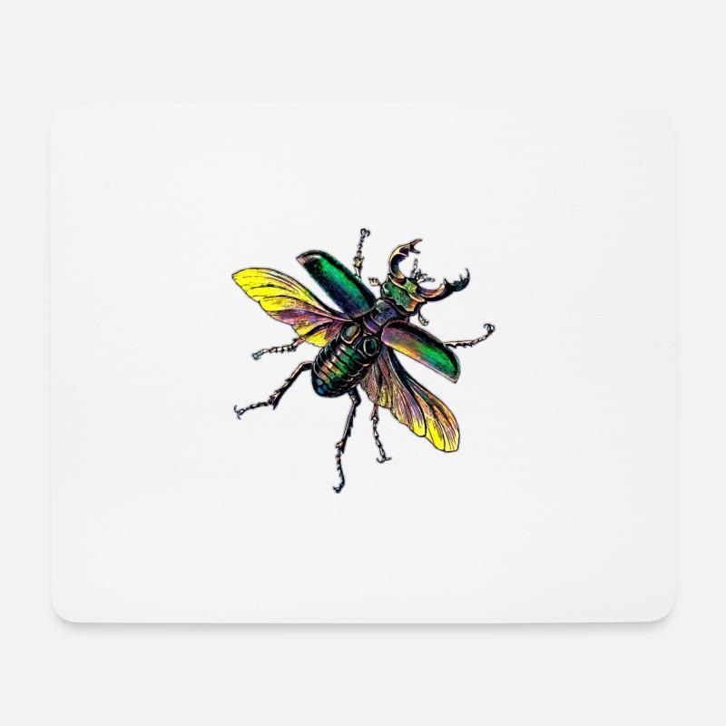 hirschkäfer - Mousepad (Querformat) - Weiß