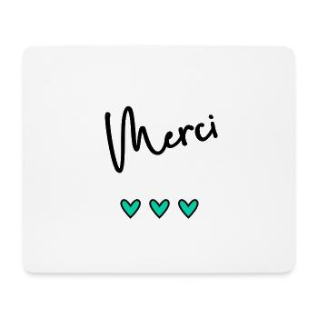 MERCI. THANKS. THANK YOU. ANNIVERSAIRE. NAISSANCE. - Tapis de souris (format paysage) - blanc - Devant