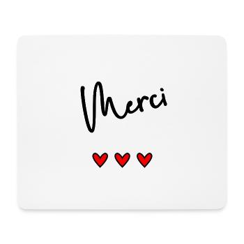 MERCI. THANKS. THANK YOU. ANNIVERSAIRE. NAISSANCE. - Tapis de souris (format paysage) - blanc - Devant