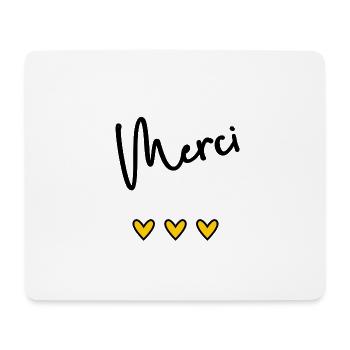 MERCI. THANKS. THANK YOU. ANNIVERSAIRE. NAISSANCE. - Tapis de souris (format paysage) - blanc - Devant