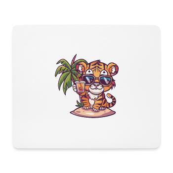 Palmier d’été de l’île du Tigre - Tapis de souris (format paysage) - blanc - Devant