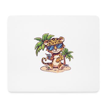 Palmier d’été de l’île Leopard - Tapis de souris (format paysage) - blanc - Devant