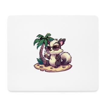 Stinktier Sommer Urlaub - Mousepad (Querformat) - Weiß - Vorne