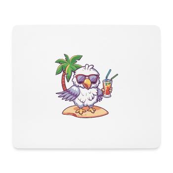 Eagle Summer Beach Comic - Mouse Pad (horizontal) - white - Front