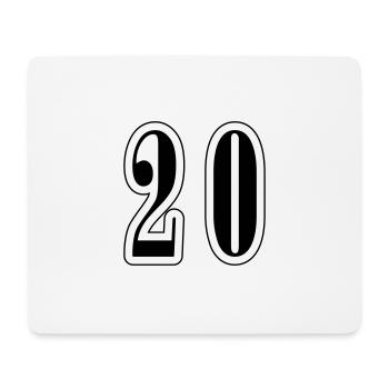 20 Zahl symbol - Mousepad (Querformat) - Weiß - Vorne