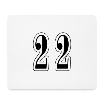 22 Number symbol - Mouse Pad (horizontal) - white - Front