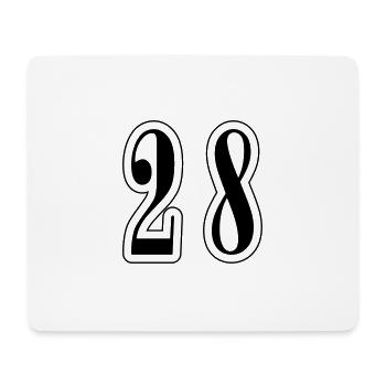 28 Zahl symbol - Mousepad (Querformat) - Weiß - Vorne