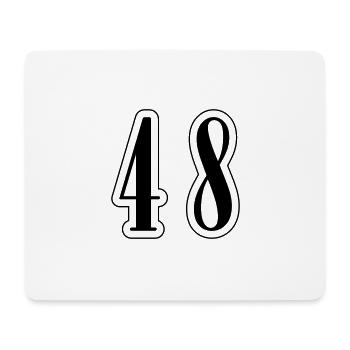 48 Symbole numérique - Tapis de souris (format paysage) - blanc - Devant